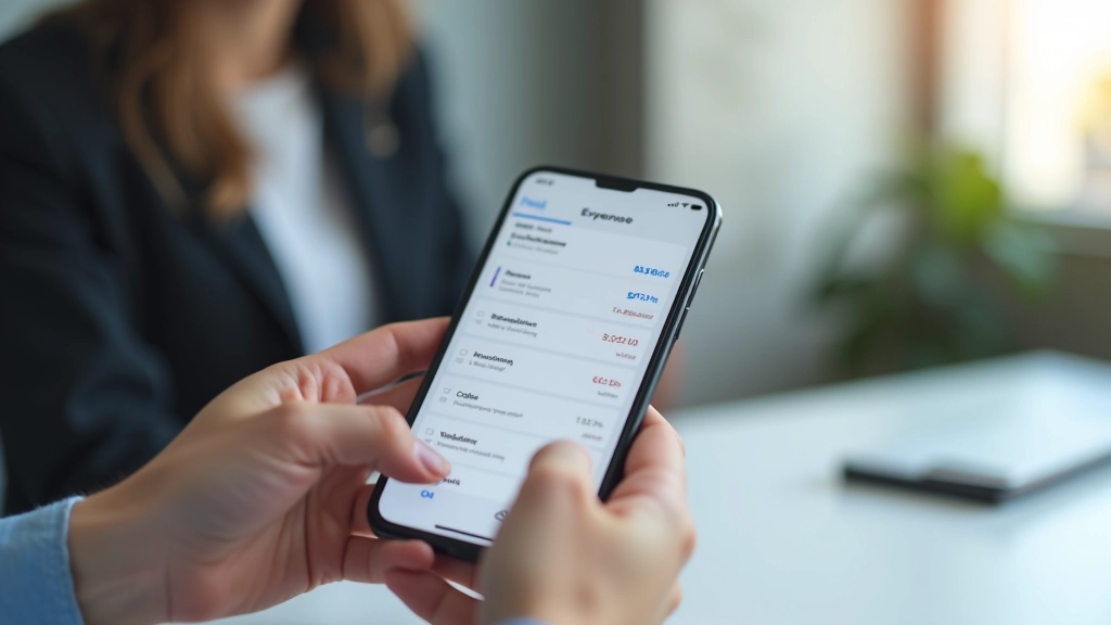 Mobilní aplikace na telefonu pro sledování příjmů a výdajů